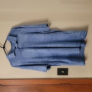 Tommy Bahama Island Zone Blue Palm Leaf Shirt XL